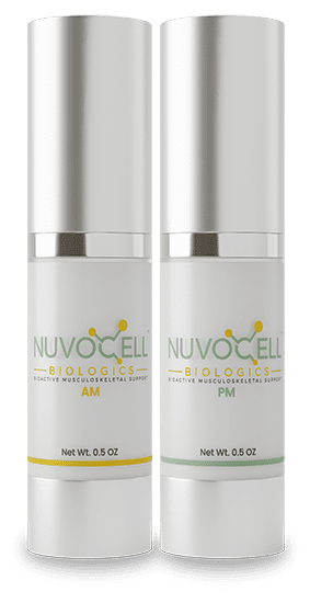 Nuvocell Biologics AM and PM topical products